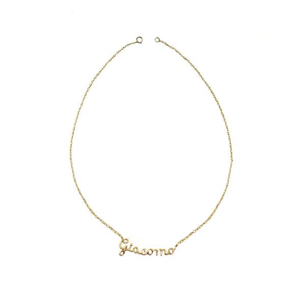 Customizable wire name necklace in 18kt solid gold
