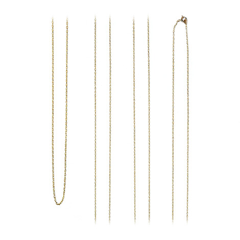 Tiny long necklace in 18kt solid gold