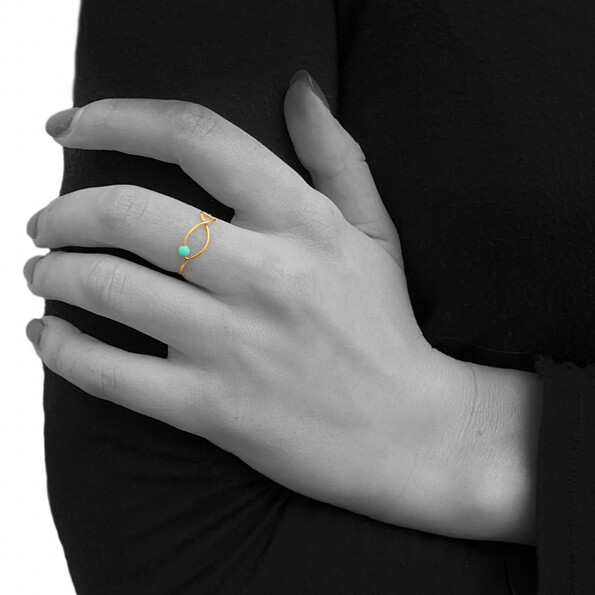 Fish ring in 18kt solid gold