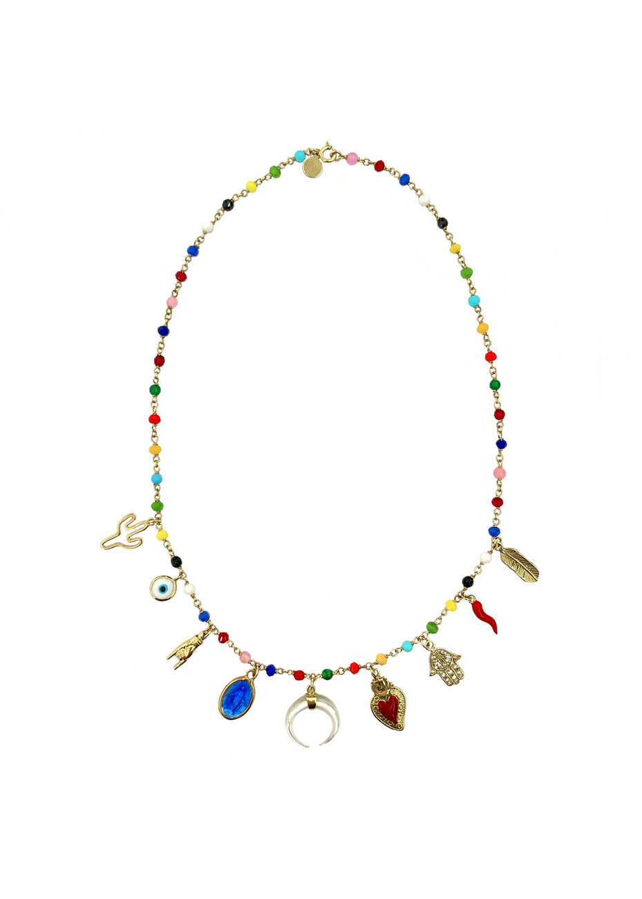 "boho" necklace in 18kt solid gold
