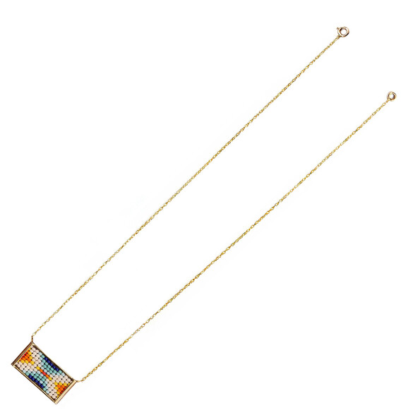 Navajo tricot necklace in 18kt solid gold