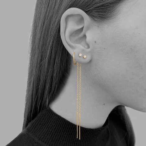 Clarity earring in 18kt solid gold and diamond