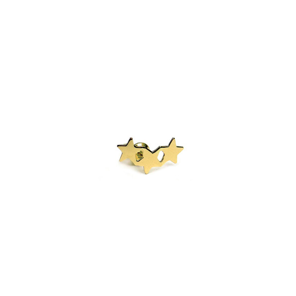 Trio micro stars single earring in 18kt solid gold