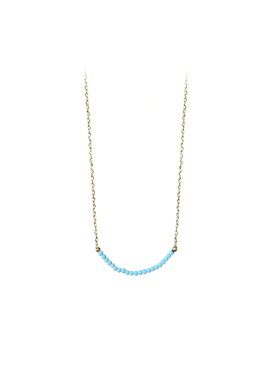 "21 turquoise" necklace in 18kt solid gold