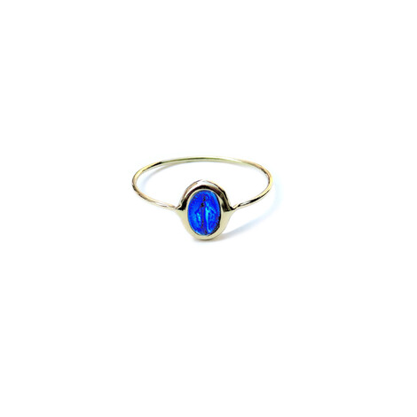 Small blue laboure' ring