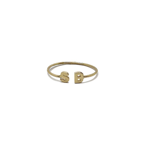 Double Micro Initials Ring