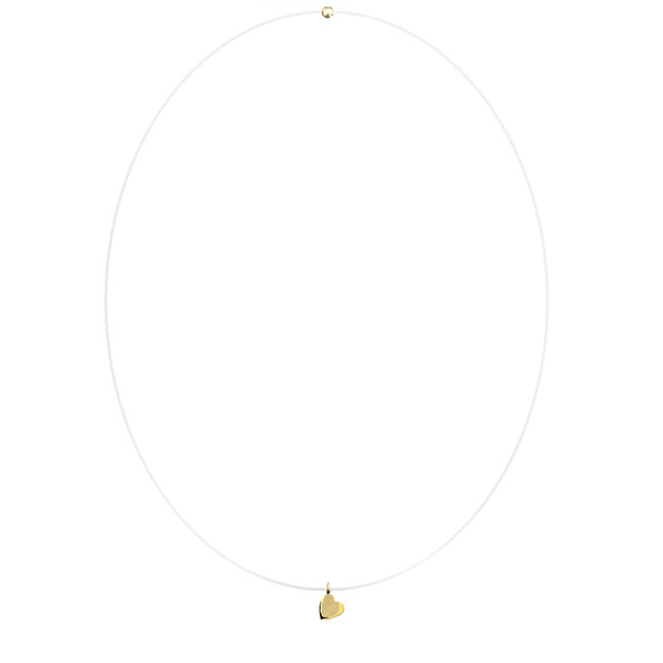 Invisibile micro heart, star or moon in 18kt solid gold