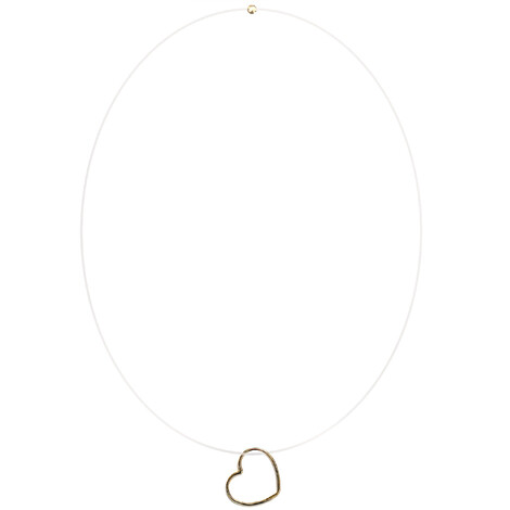 Invisibile wire heart in 18kt solid gold