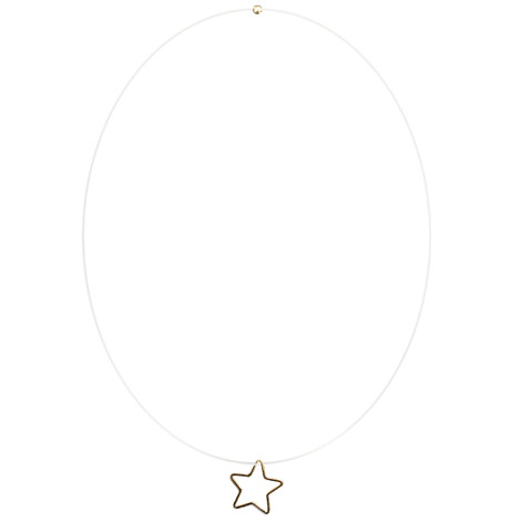 Invisibile wire star in 18kt solid gold