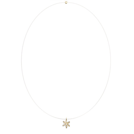 Invisibile snowflake in 18kt solid gold