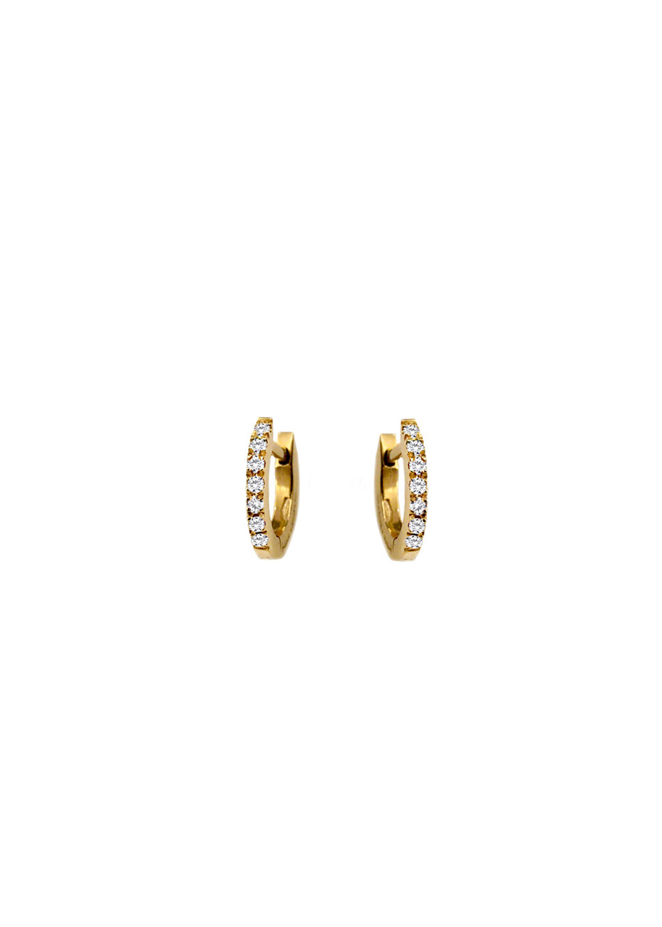 Micro hoops diamonds in 18kt solid gold