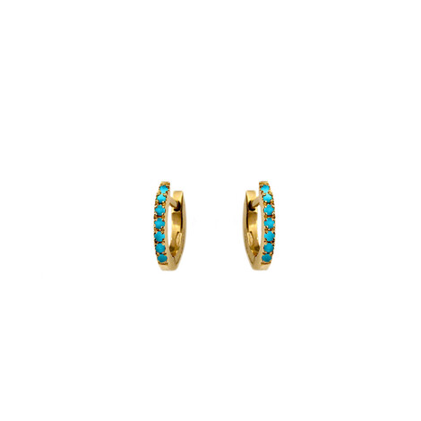 Micro hoops turquoise in...
