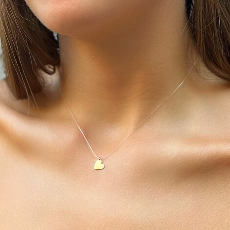 Invisibile medium heart in 18kt solid gold