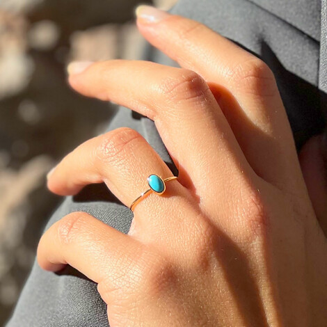 Anello "oval turquoise"