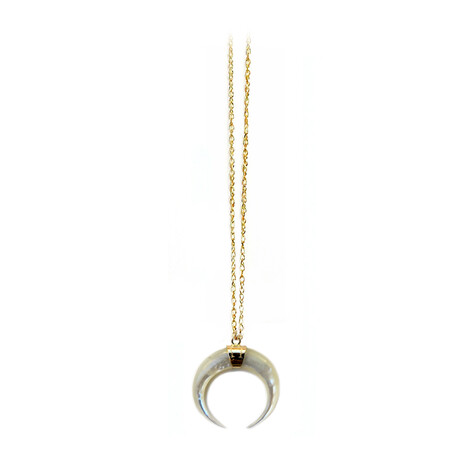Crescent moon necklace in...