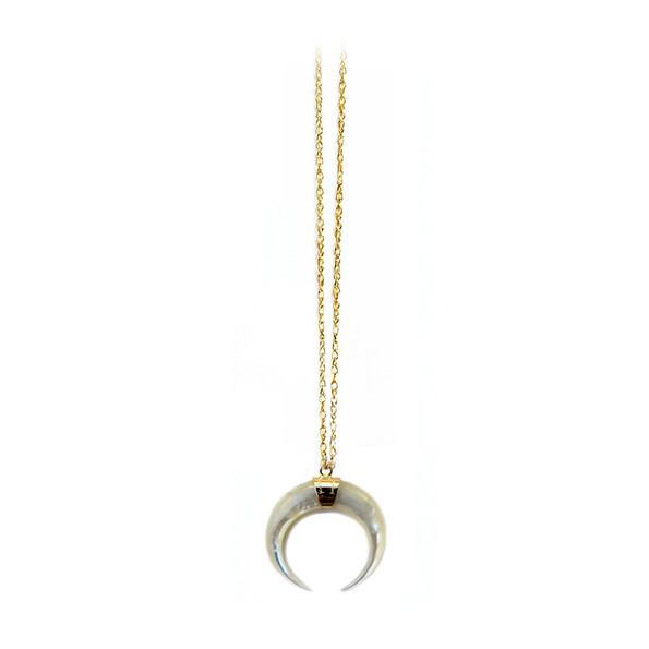 Crescent moon necklace in 18kt solid gold